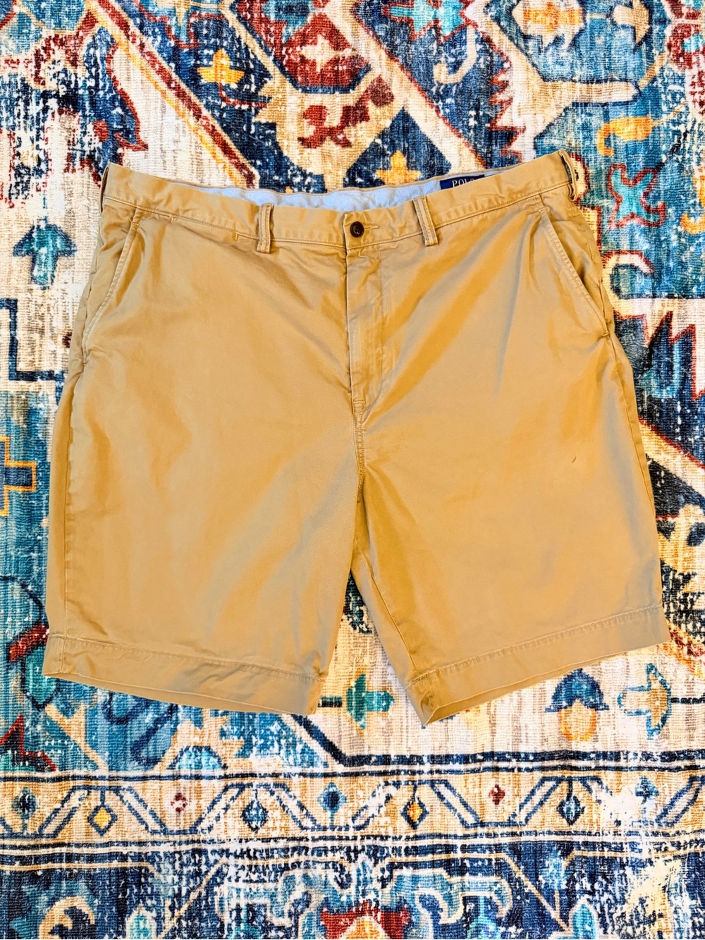 Polo by Ralph Lauren Men's Tan Flat Front Chino Shorts